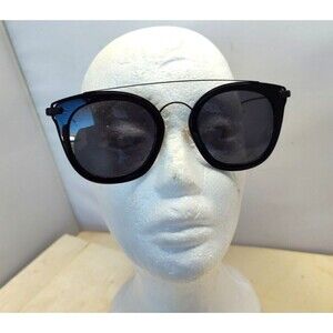 Diff Eyewear Zoey Polarized GR14P Black Metal Sunglasses Round 50-19-140